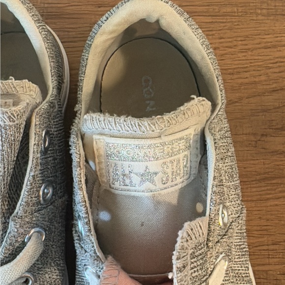 Converse 662122F CTAS Maddie Junior Girls Fashion Sneaker Gray - Picture 4 of 6